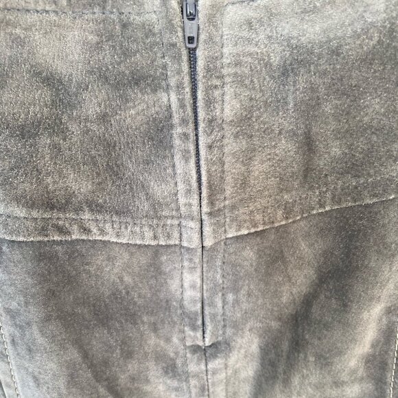 DANIER Leather Suede Green Skirt Womens Size 6 - Picture 5 of 8